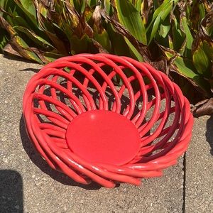 Ceramic weaved basket